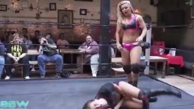 Toni Storm stomping Tegan Nox right on her poor crotch