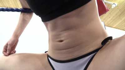 Madison enjoys a six pack