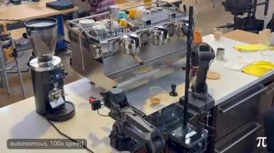 Robot makes coffee for entire day
