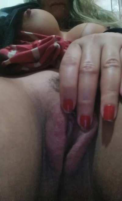 In the bathroom at work trying to deal with this wet pussy [46]