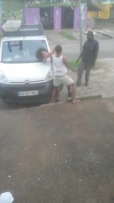 Man picks a fight with the wrong dude.