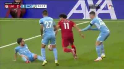 Mo Salah’s goal against Man City in slow motion.