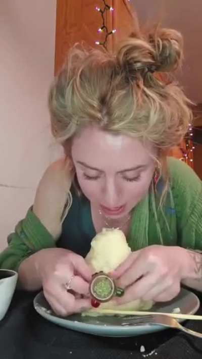 She’s probably still coughing…