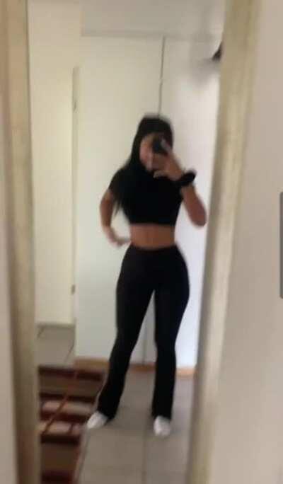 I've been losing some weight and I feel a lot more comfortable in my body. Does it look weird that my waist is so small and my hips so wide?