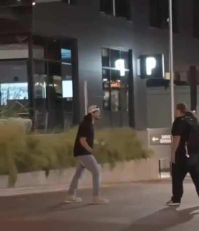 Taunting a random person, and getting served.