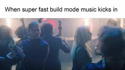 [Dancing Zemo] When super fast build mode music kicks in
