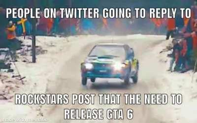 Rockstars twitter comment section is ruined