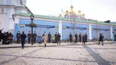 President Zelenskyy along with President of the European Commission Ursula von der Leyen, Italian Prime Minister Giorgia Meloni, Belgian Prime Minister Alexander De Croo, and Canadian Prime Minister Justin Trudeau, visited the Remembrance wall today 