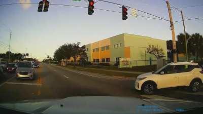 Everywhere in S. Florida people don't seem to understand how to stay in their lane when turning. Never had someone do it with so much entitlement though, in a school zone at that. NSFW language