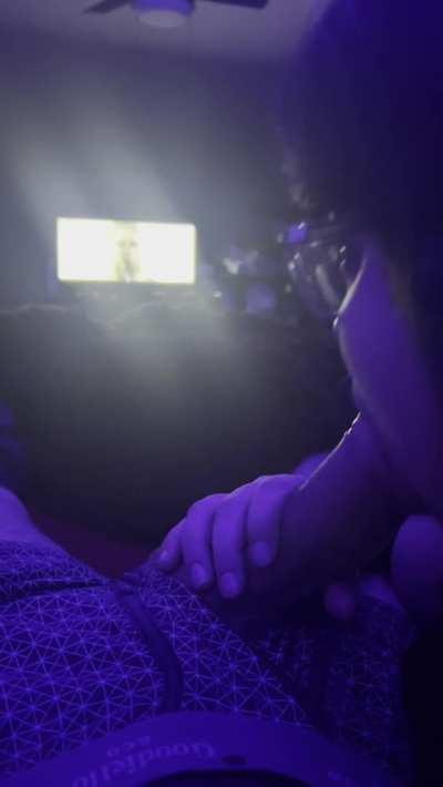 having a late night snack in bed<3