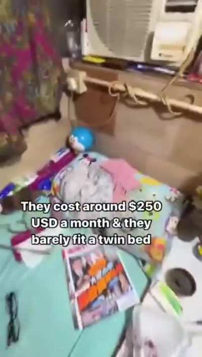 Coffin homes: Rents goes up and people can’t afford a place. People soon in the west as well.