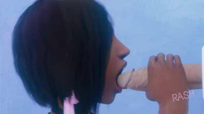 Gloryhole Throatpie for Pharah (RashNemain) [Overwatch]