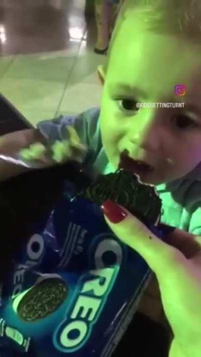 to have a bite of cookie