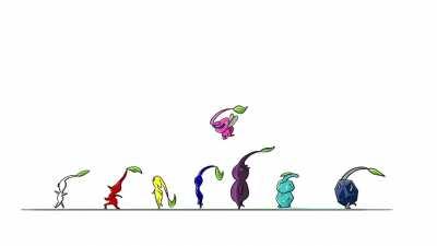 A walk cycle animation I made of the pikmin (OC)