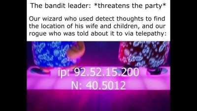 So our party may have just doxxed a local gang leader... 