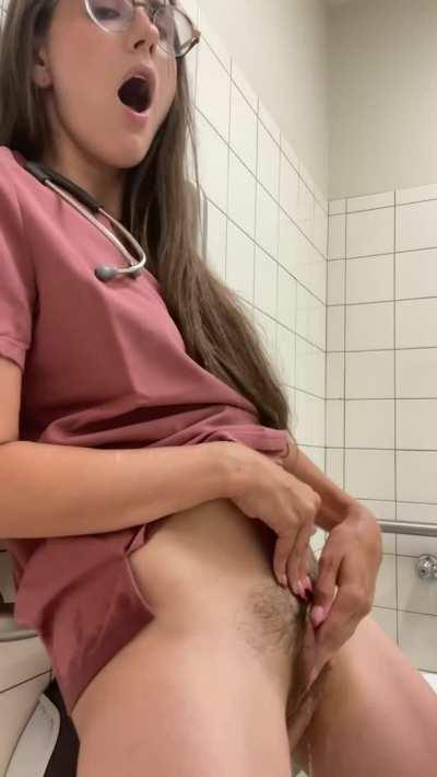 Love getting myself off at break to show yall [F]