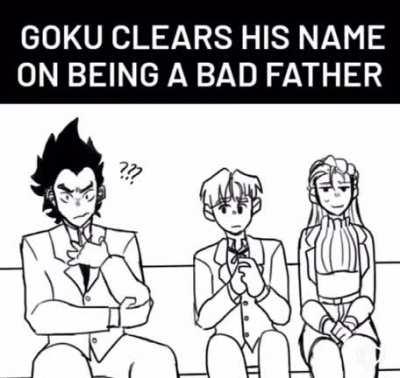 Just like the other post. Goku is a great father. (Language?)