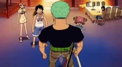zoro's post enies lobby celebration