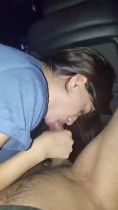 SexyBunnylove Finishing Her Man in the Car