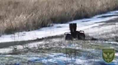 A Ukrainian ground-based kamikaze drone, equipped with 55 kilogram explosives, covered 4 km of enemy-controlled territory and disabled a road bridge.