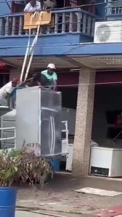 To deliver a refrigerator 