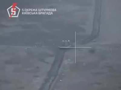 Footage of the Ukrainian 5th Assault Brigade repelling a Russian armored assault in the Ivanivske-Klishchiivka direction. Donetsk Oblast.