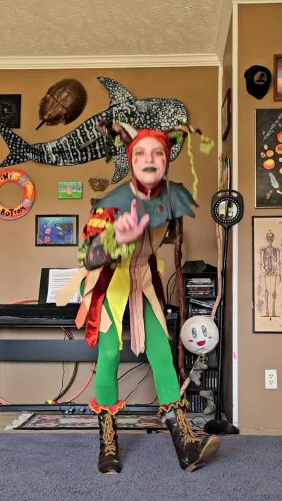 Halloween Pumpkin themed Jester by Witchrosen