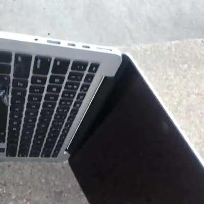 My laptop started burning in the middle of class today.