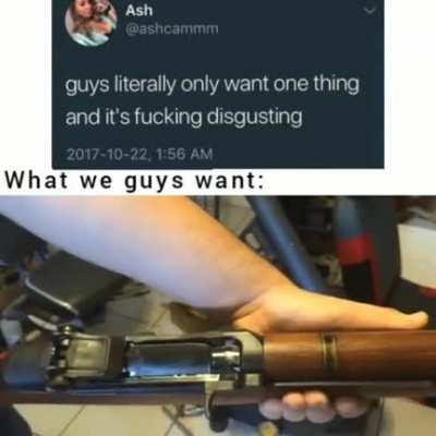 M1 Garand goes ping we boys go NICE