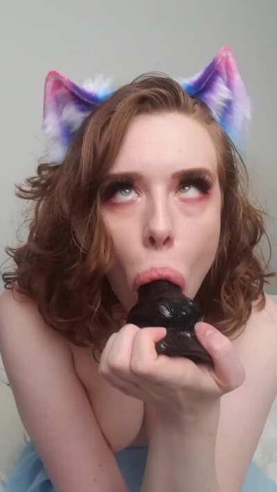 Wanna see me take the knot in my horny little pussy?