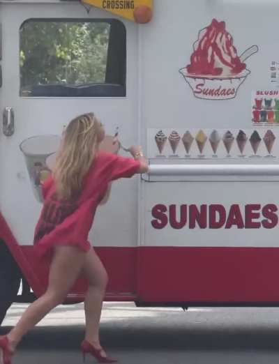 Addison getting ice cream