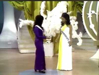 Miss Universe 1972 - kitchy and absolutely magical. Those headpieces...