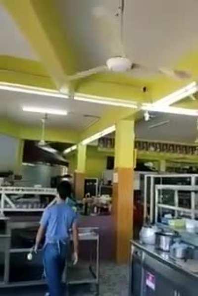 Dude looks so done with this shit