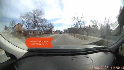Bad driver turned road rager throws water bottle and chews me out for his mistake (NSFW - language, some of it on my end)