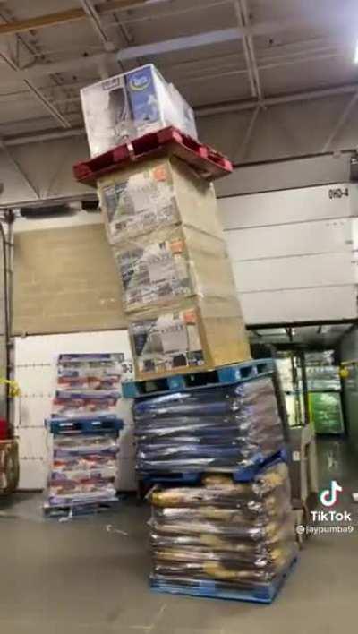 The suspense in moving just one stack