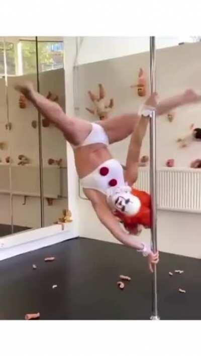 Penny wise on a stripper pole