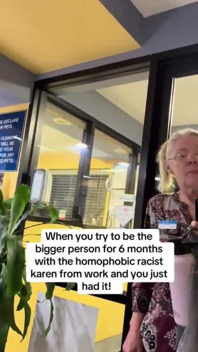 Donna tries to prevent her coworker from leaving early