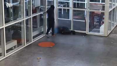 In Rotterdam a Dutch man drops a slab of concrete on the head of a sleeping homeless man. Homeless man is in critical state