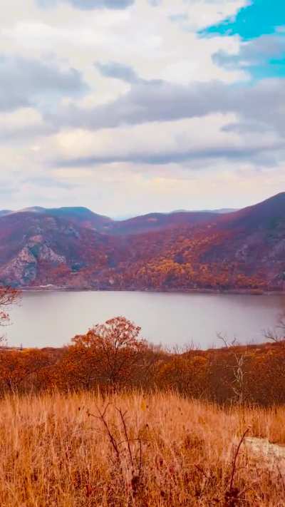 Fall colors hanging on at Storm King Mtn, NY!