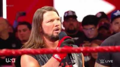 Comeback of the century via AJ Styles.