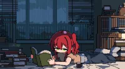 Kita: Reading Alone at Night (@qyMinusk9)