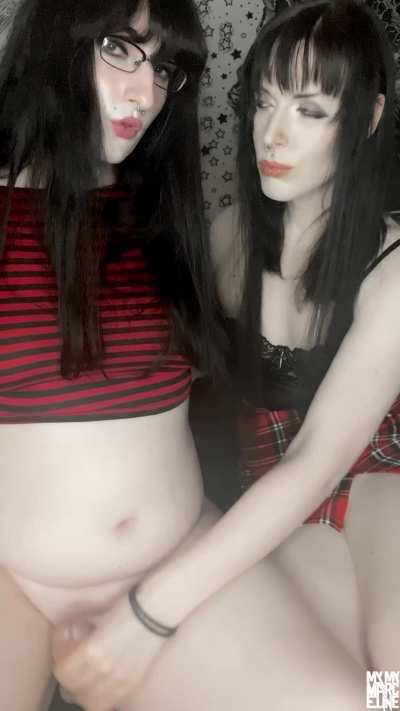 Would you let two goth trans girls have a threesome with you?