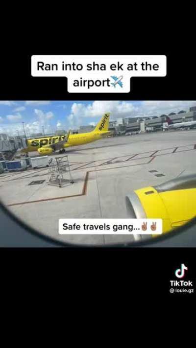 Sha EK caught taking SPIRIT AIRLINES