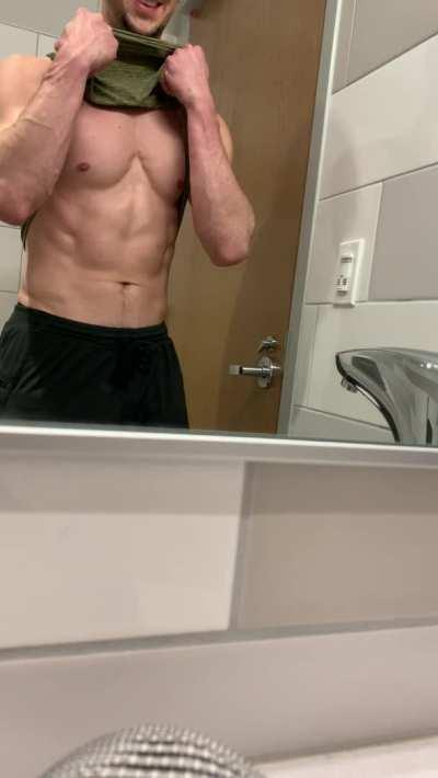 Teasing you in the bathroom [M]