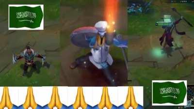 ACTIVE: Karthus prays for 3 seconds then Allah provides Baker Pantheon with Halal Bread upon its completion.