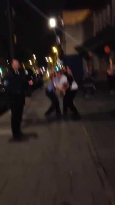 Bouncer isn't taking drunk teens shit anymore (UK)