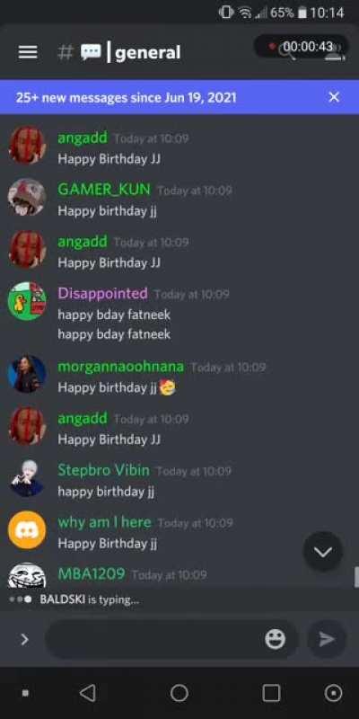 Mo's Community Discord Server wishes you a Happy Birthday JJ. You're a big inspiration!