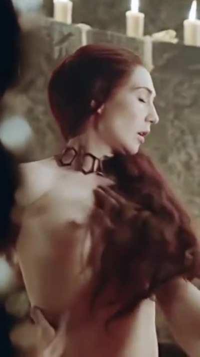 Carice Van Houten doing some riding