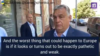 RU POV: Viktor Orbán said the Russia-Ukraine war is a European matter, but Europe is incapable of handling it. He told that the meeting of two strong men (Trump and Putin) to sit down & negotiate while you (Europe) just yell from the sidelines, you’re