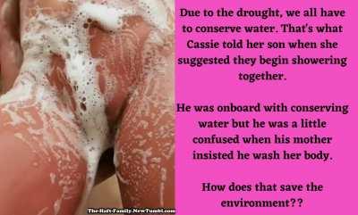 Cassie Del Isla saves water with her son!